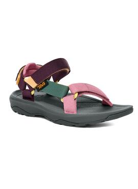 Sandalias Teva Hurricane verde y rosa para niña