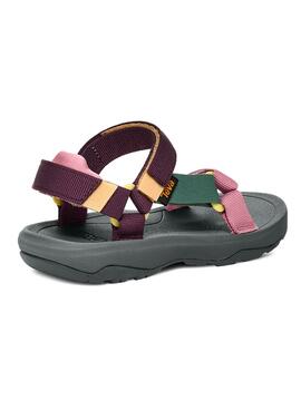 Sandalias Teva Hurricane verde y rosa para niña