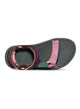 Sandalias Teva Hurricane verde y rosa para niña