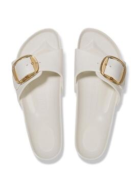 Sandalias Birkenstock Madrid Big Buckle blanco para mujer