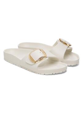 Sandalias Birkenstock Madrid Big Buckle blanco para mujer