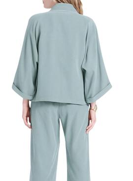 Chaqueta Naf Naf kimono verde para mujer