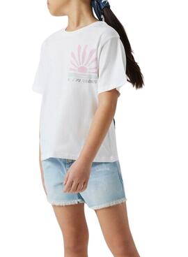 Camiseta Name It Jely blanco para niña