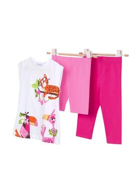 Conjunto Mayoral Zoo rosa para niña