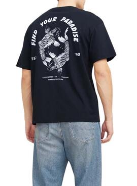 Camiseta Jack and Jones Charge negro para hombre