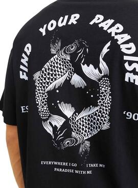 Camiseta Jack and Jones Charge negro para hombre