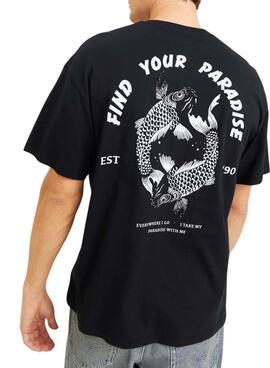 Camiseta Jack and Jones Charge negro para hombre