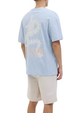 Camiseta Jack and Jones Charge azul para hombre
