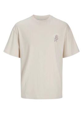 Camiseta Jack and Jones Charge beige para hombre