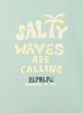Camiseta El Pulpo Salty Waves turquesa para hombre