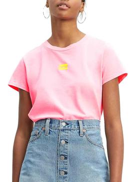 Camiseta Levis Graphic Surf Rosa Mujer