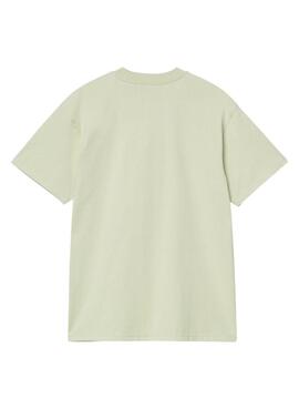 Camiseta Carhartt American Script verde para hombre
