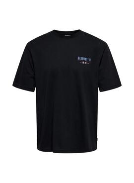 Camiseta Only and Sons Tristan negro para hombre