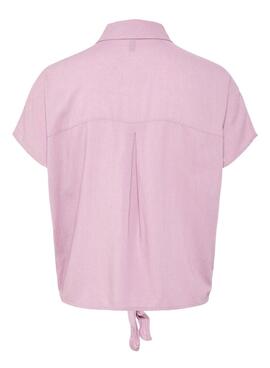 Camisa Pieces Pia rosa para mujer