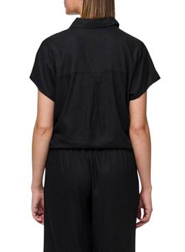 Camisa Pieces Pia negro para mujer