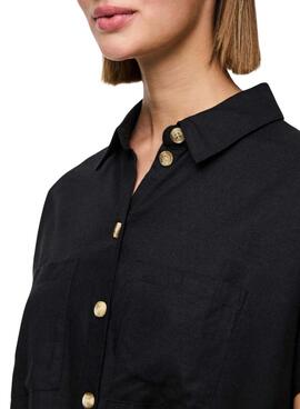 Camisa Pieces Pia negro para mujer
