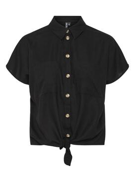 Camisa Pieces Pia negro para mujer