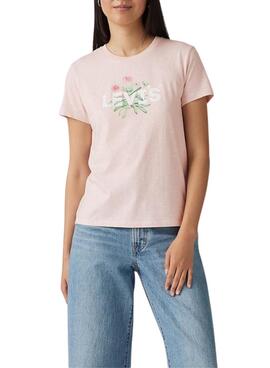 Camiseta Levis The Perfect Tee rosa para mujer