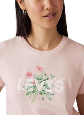 Camiseta Levis The Perfect Tee rosa para mujer