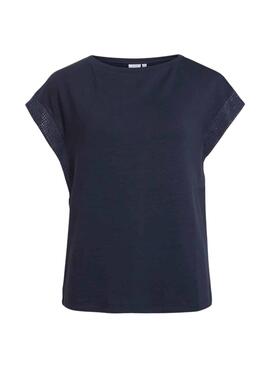Camiseta Vila Vibilea azul marino para mujer