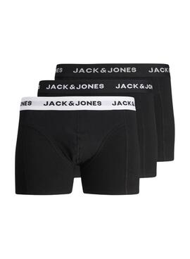 Pack boxer Jack and Jones Solid negro para hombre
