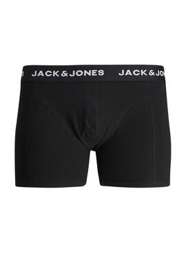 Pack boxer Jack and Jones Solid negro para hombre
