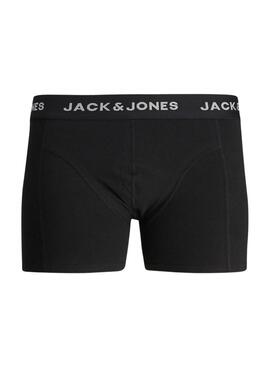 Pack boxer Jack and Jones Solid negro para hombre
