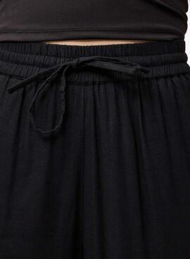 Pantalón Pieces Pia Wide negro para mujer