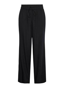 Pantalón Pieces Pia Wide negro para mujer