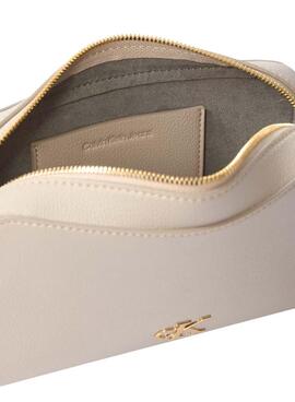 Bolso Calvin Klein Jeans Minimal monogram beige para mujer