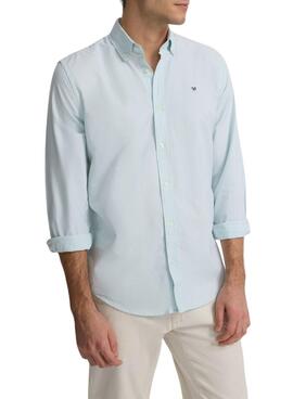 Camisa sport oxford lisa verde claro
