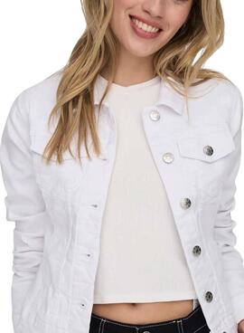 Cazadora vaquera Only Wonder blanco para mujer