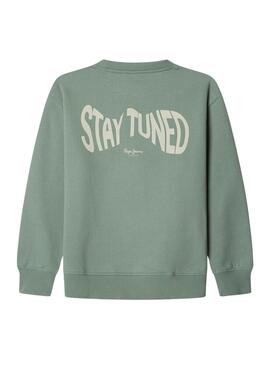 Sudadera Pepe Jeans Luke verde para niño