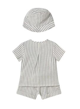 Conjunto Mayoral camisa y short rayas para bebé
