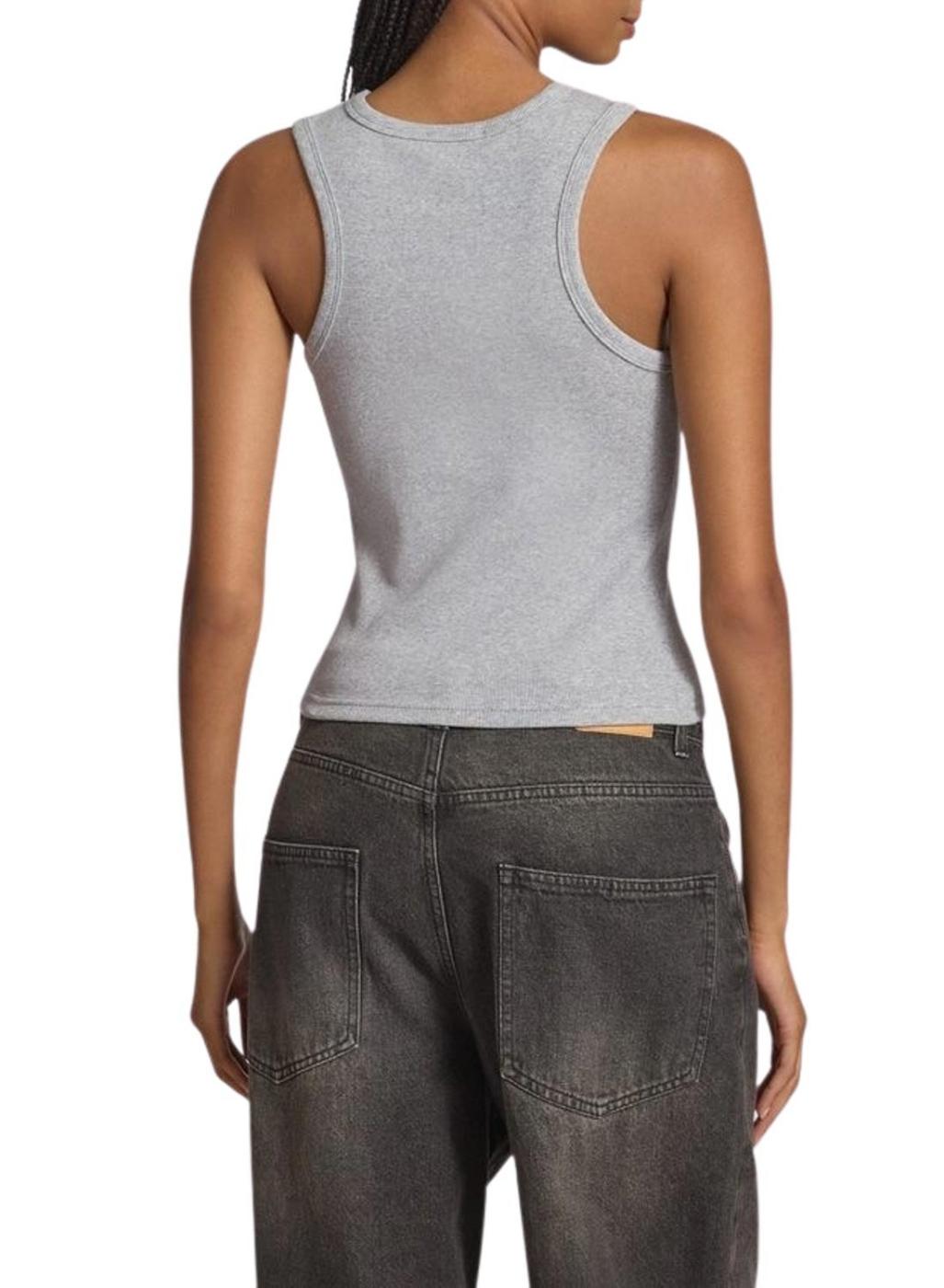 Camiseta Calvin Klein Jeans Woven Label gris para mujer
