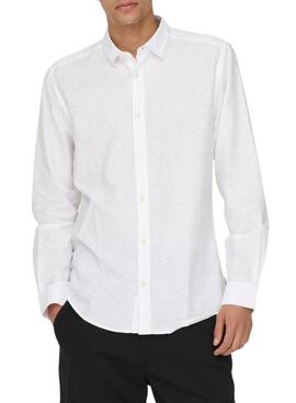 Camisa Only and Sons Caiden blanco para hombre