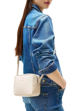Bolso Tommy Jeans Must Camera beige para mujer