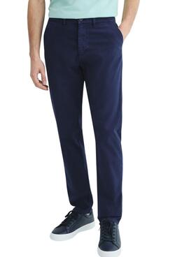 Pantalón chino El Pulpo azul marino para hombre