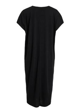 Vestido Vila Vibrielle negro para mujer