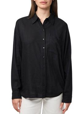 Camisa Pieces Pia negro para mujer