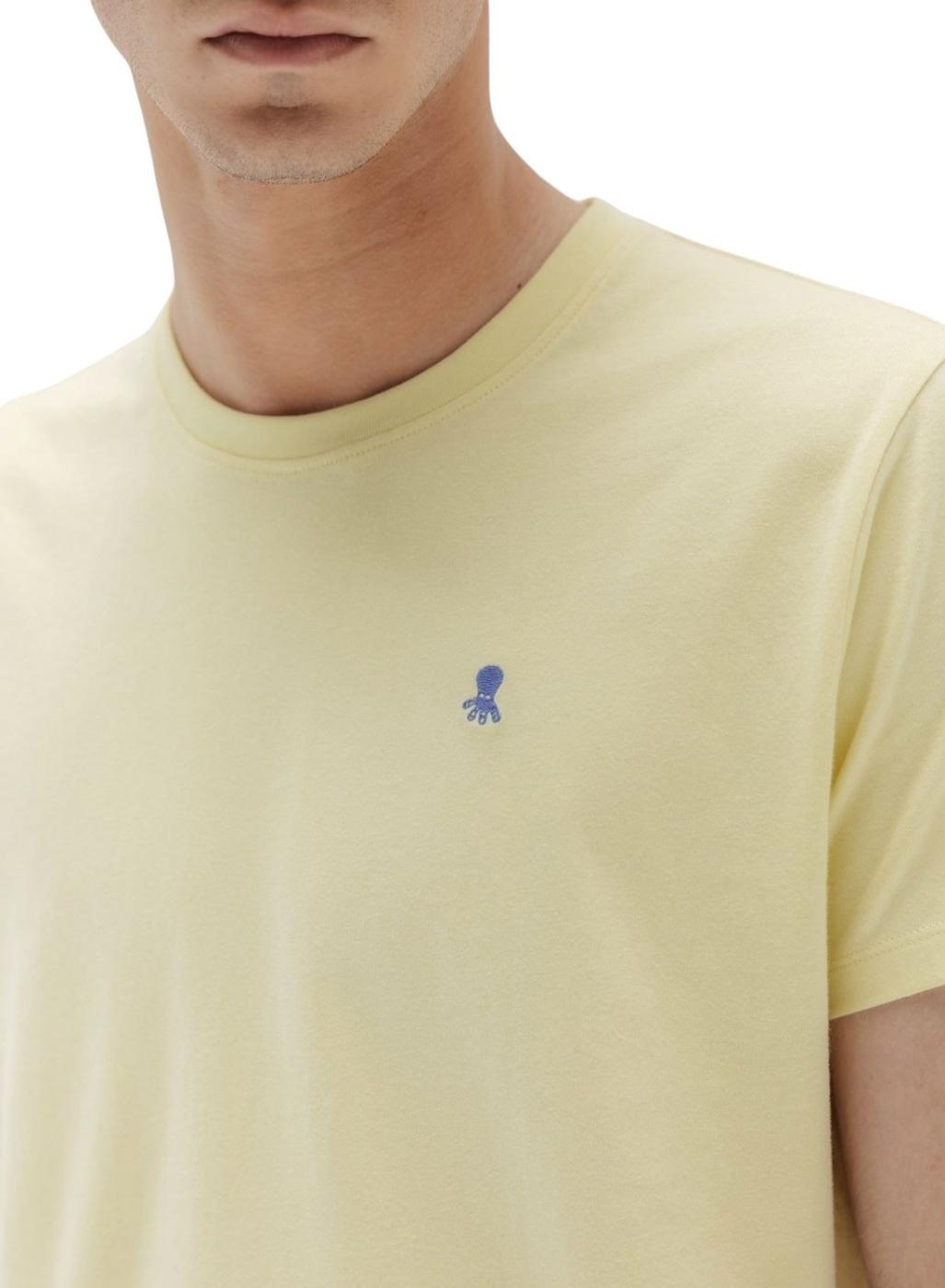 Camiseta El Pulpo básica amarilla para hombre