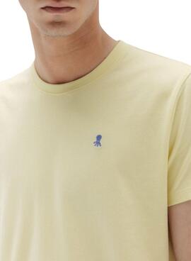 Camiseta El Pulpo básica amarilla para hombre