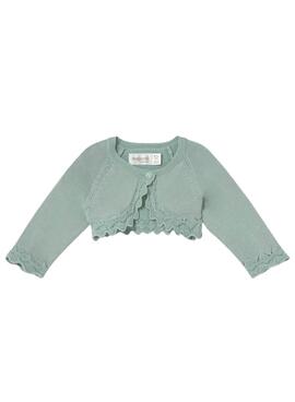 Chaqueta Mayoral tricot básica verde para bebé