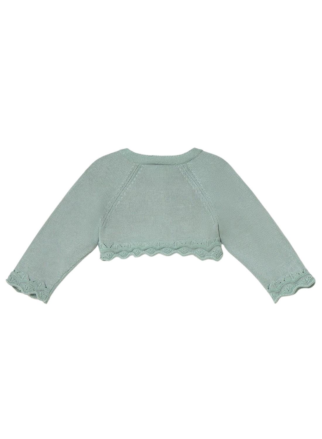 Chaqueta Mayoral tricot básica verde para bebé