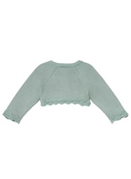 Chaqueta Mayoral tricot básica verde para bebé