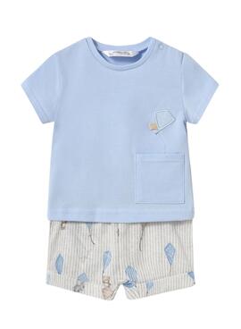 Conjunto Mayoral pantalón corto azul para niño