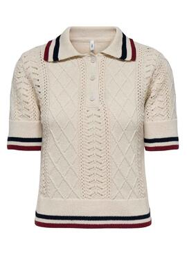 Polo Only Rosanna beige para mujer
