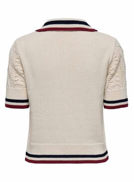 Polo Only Rosanna beige para mujer