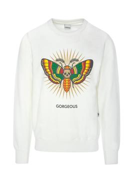 Sudadera Gorgeous Butterfly Blanco Hombre