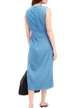 Vestido vaquero Vila Vibista midi para mujer